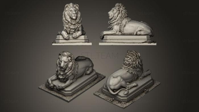 Статуэтки львы тигры сфинксы lion sitting